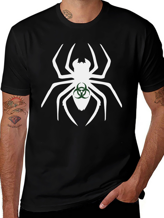 Biohazard Spider Graphic Tee - Black