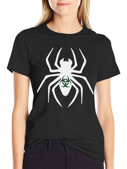Biohazard Spider Graphic Tee - Black