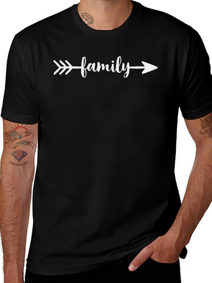 Family Arrow Graphic Tee - Casual Style