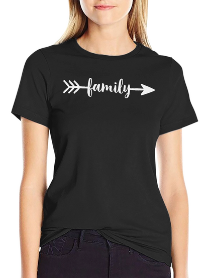 Family Arrow Graphic Tee - Casual Style