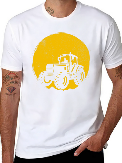 Tractor Graphic Tee - Black Cotton Blend