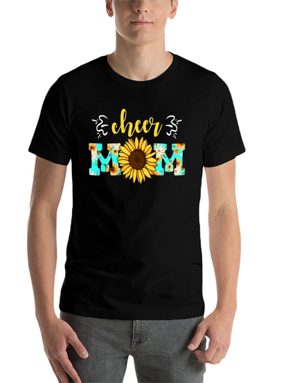 Cheer Mom Sunflower Graphic T-Shirt