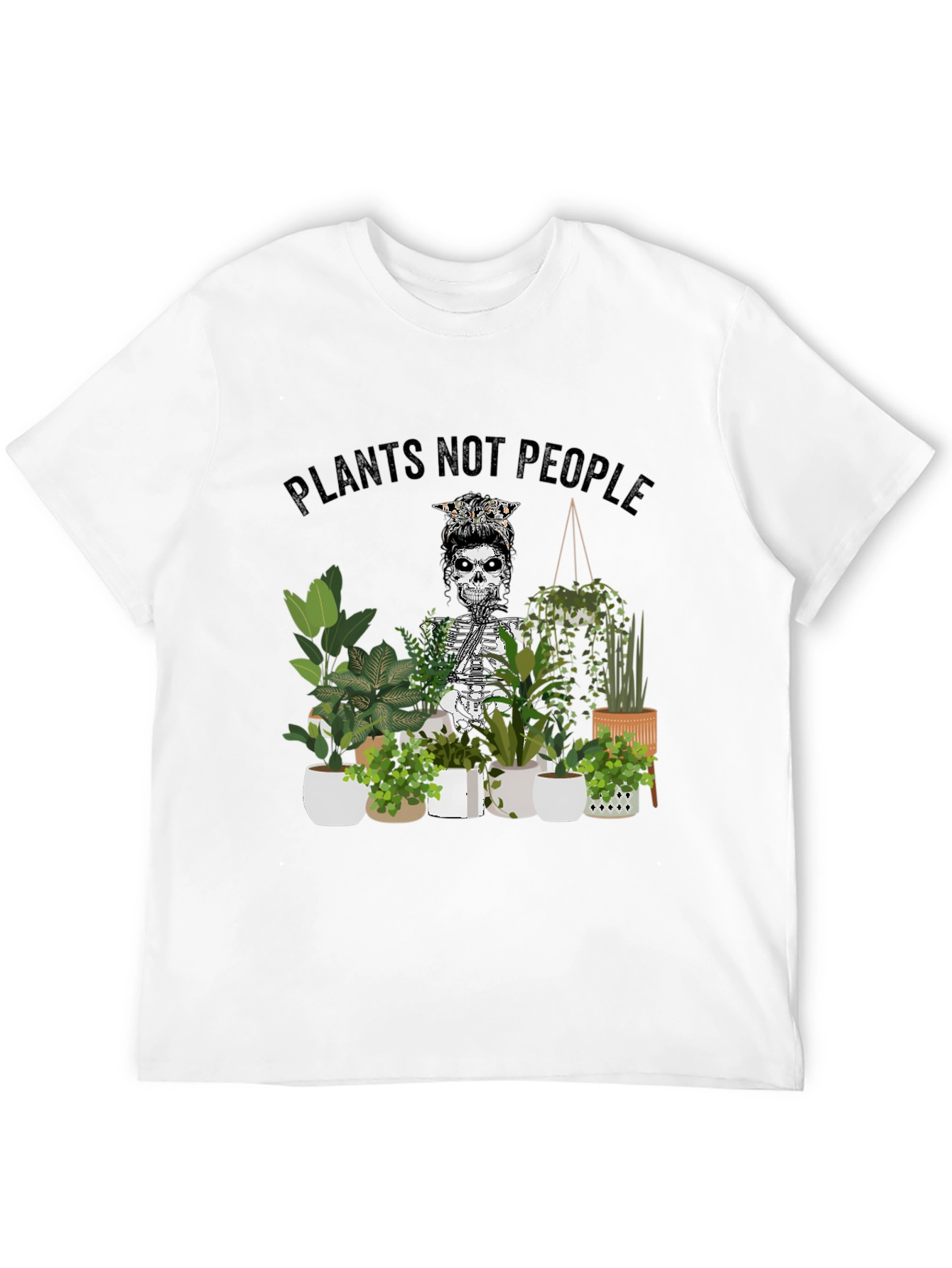 Plants Not People Skeleton Graphic Tee