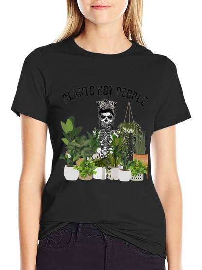 Plants Not People Skeleton Graphic Tee
