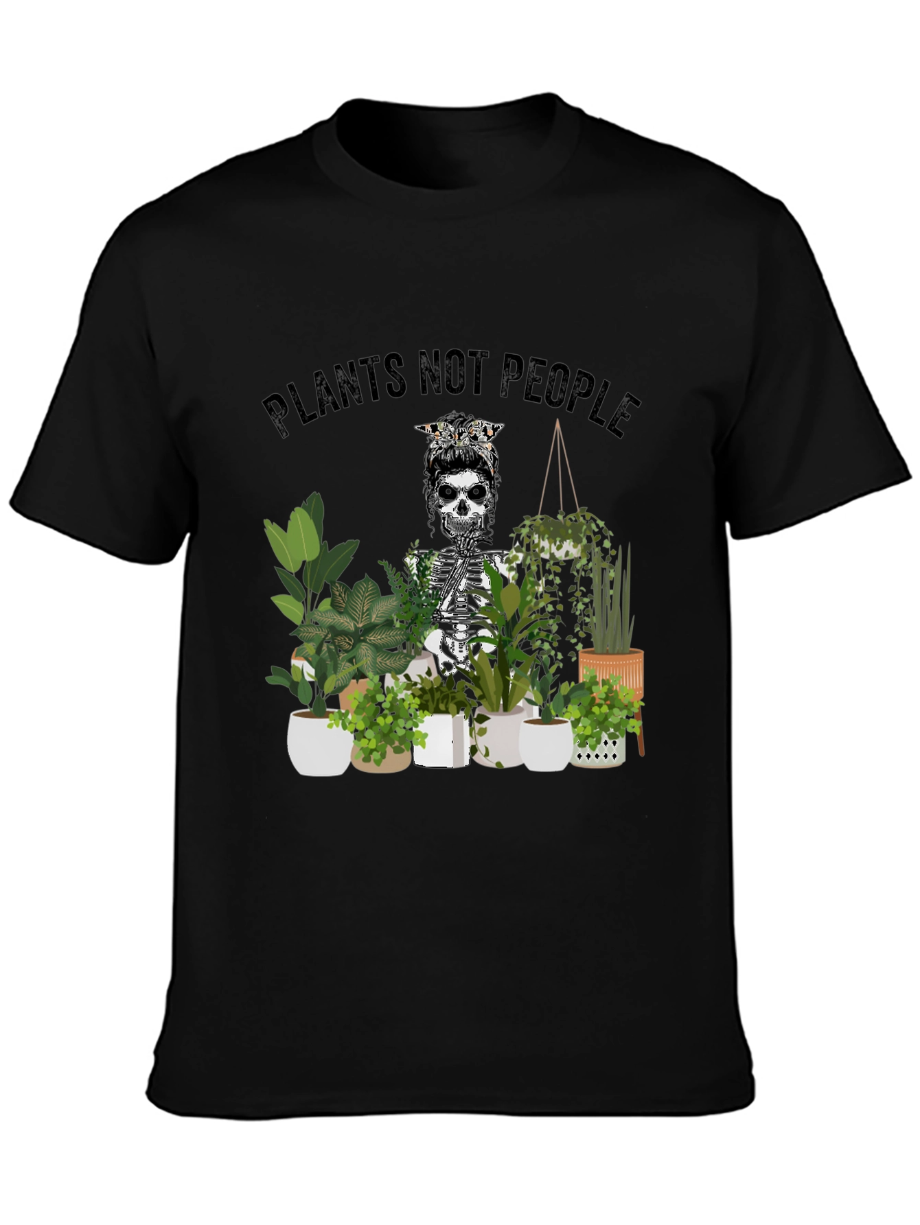 Plants Not People Skeleton Graphic Tee