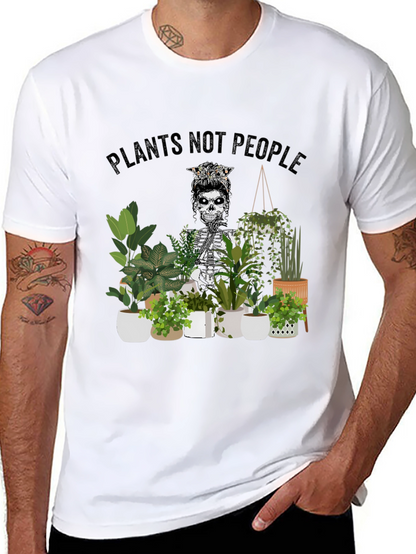 Plants Not People Skeleton Graphic Tee