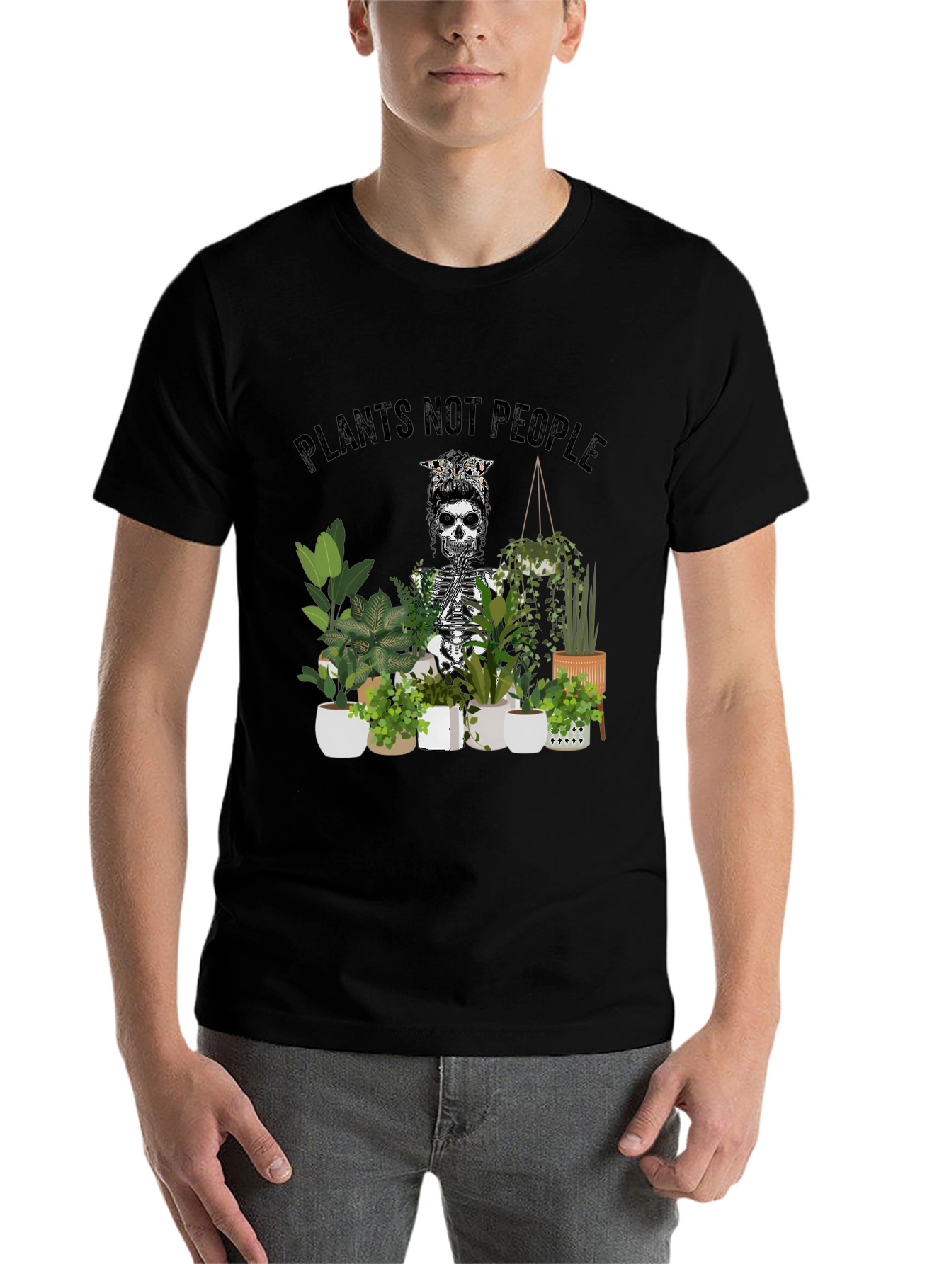 Plants Not People Skeleton Graphic Tee