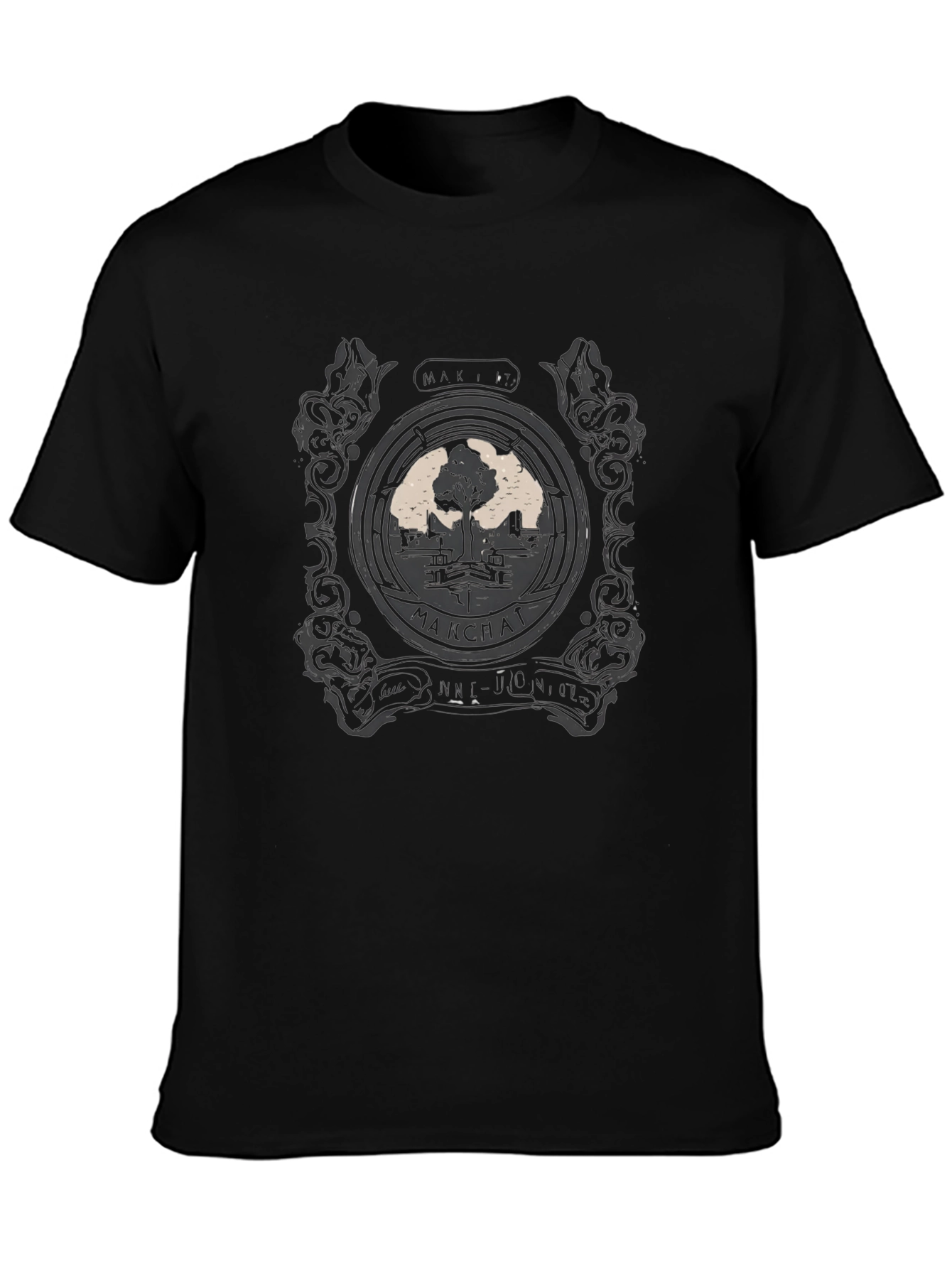 Makchat Tree Black Graphic Tee