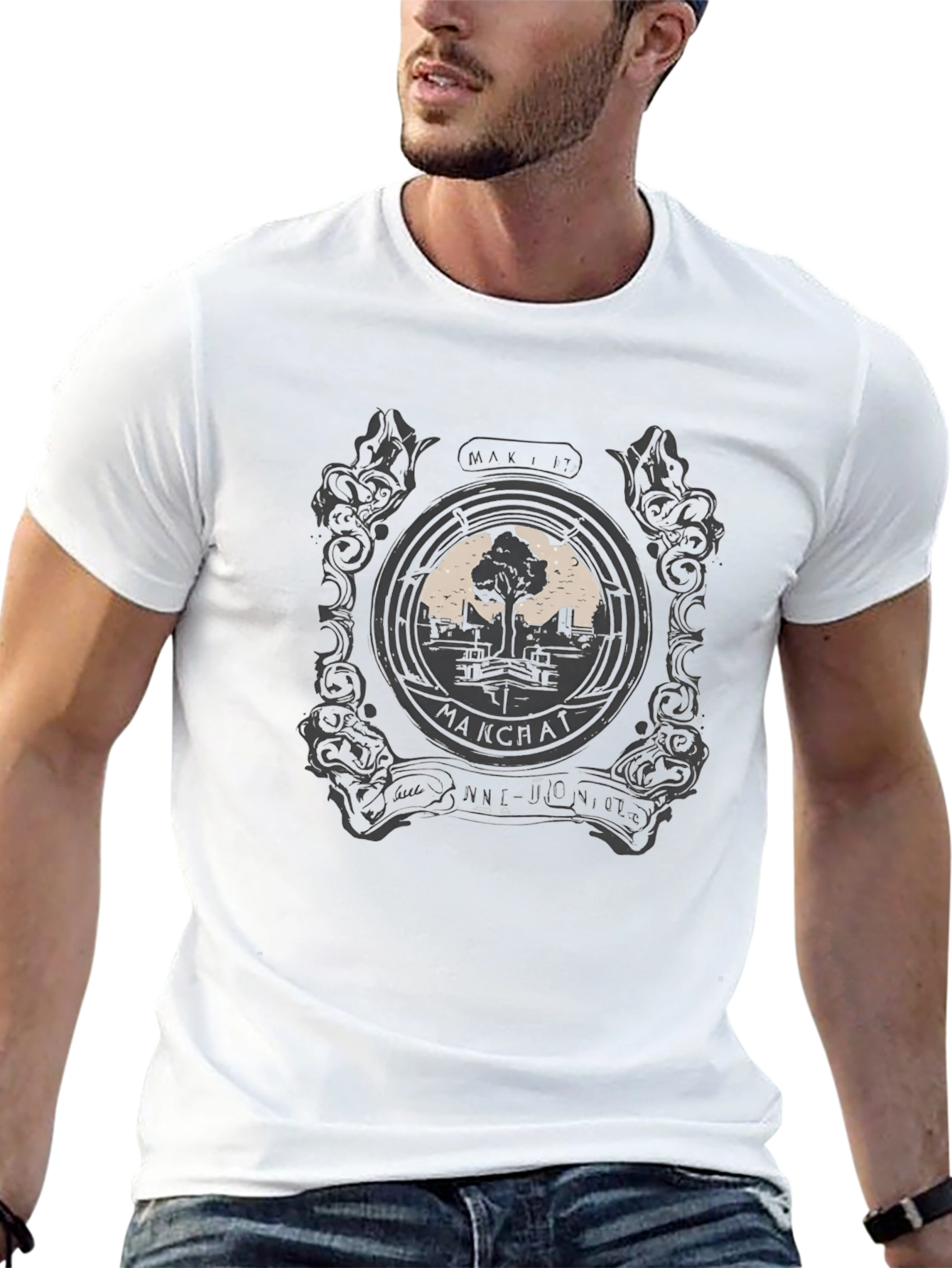 Makchat Tree Black Graphic Tee