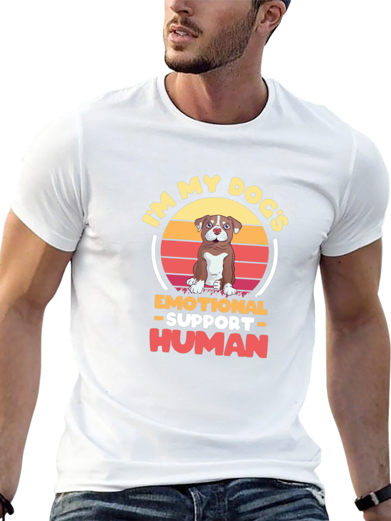 Emotional Support Human Dog T-Shirt