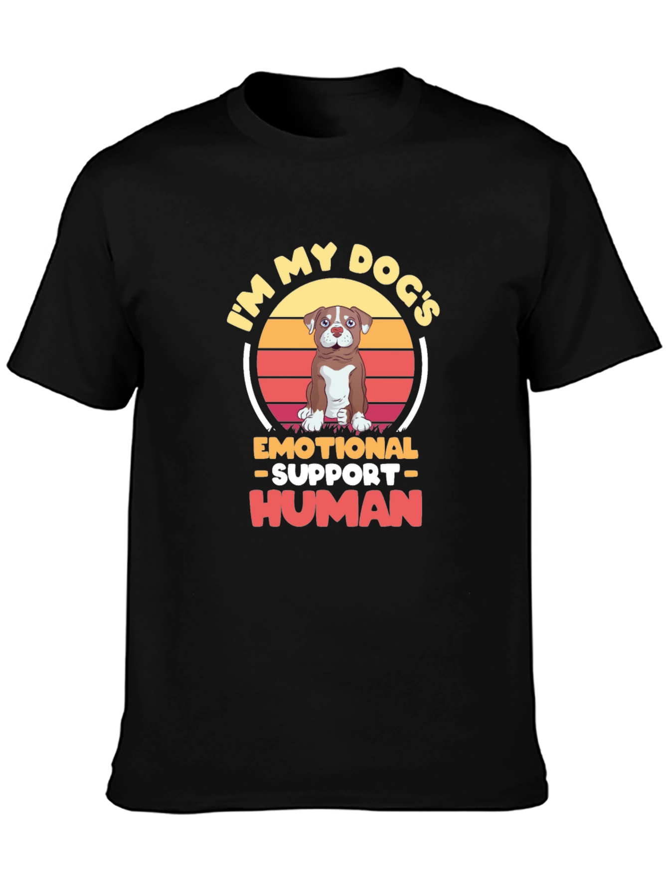 Emotional Support Human Dog T-Shirt
