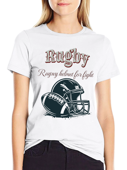 Rugby Helmet T-Shirt - Fight Design