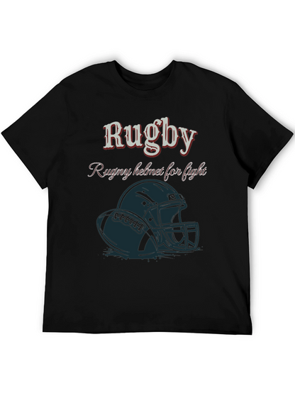 Rugby Helmet T-Shirt - Fight Design
