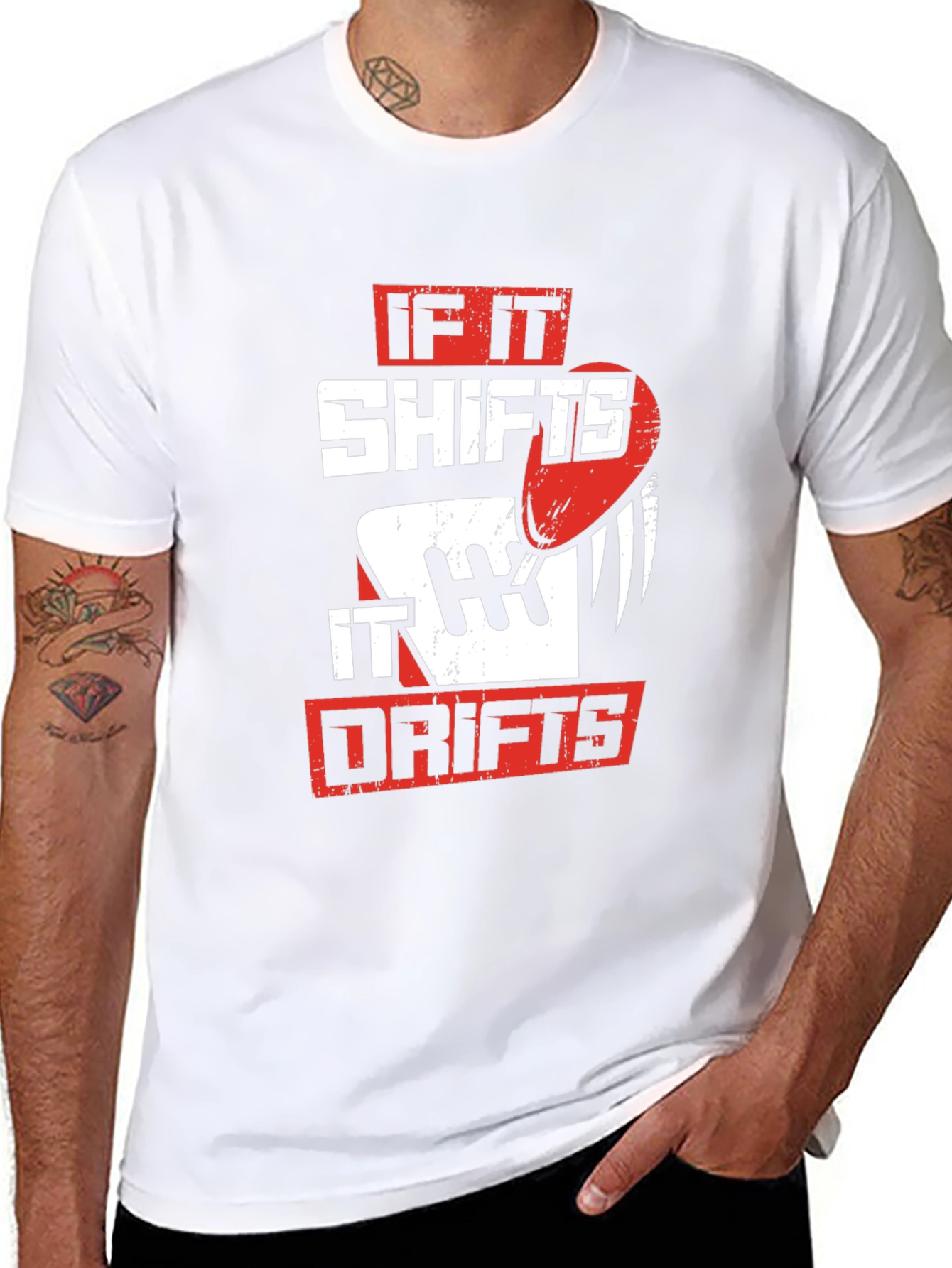 If It Shifts It Drifts Graphic Tee - Black