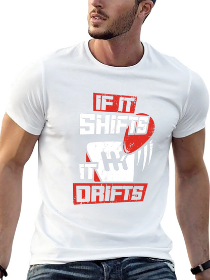 If It Shifts It Drifts Graphic Tee - Black