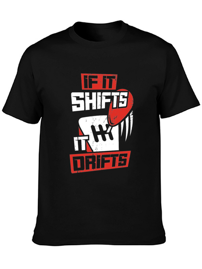 If It Shifts It Drifts Graphic Tee - Black