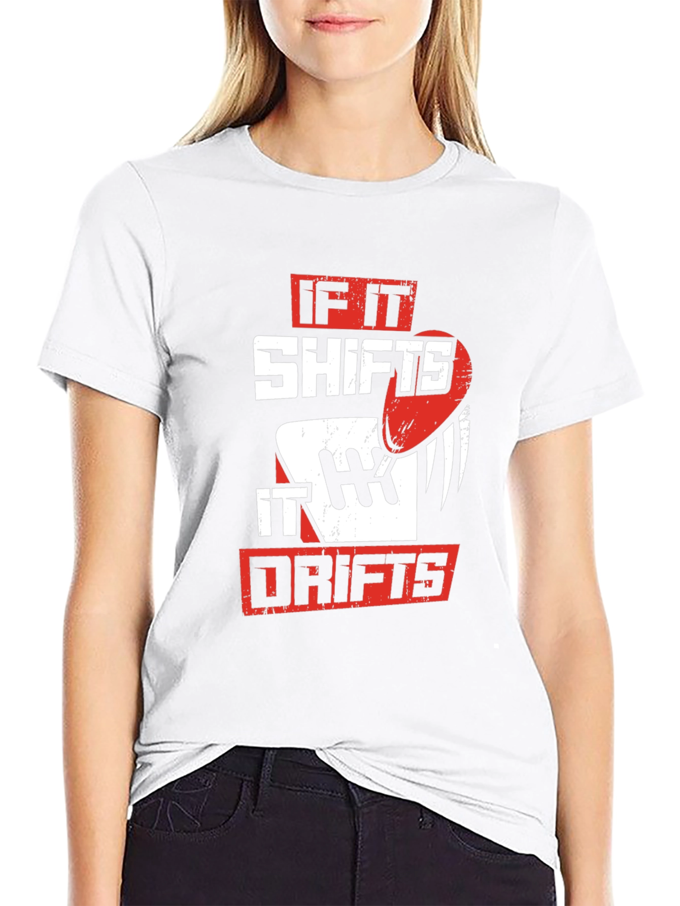 If It Shifts It Drifts Graphic Tee - Black