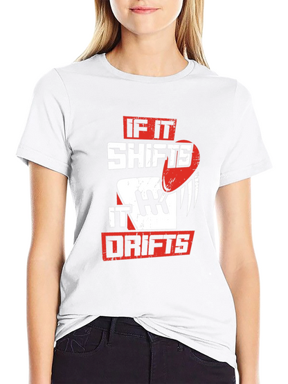If It Shifts It Drifts Graphic Tee - Black