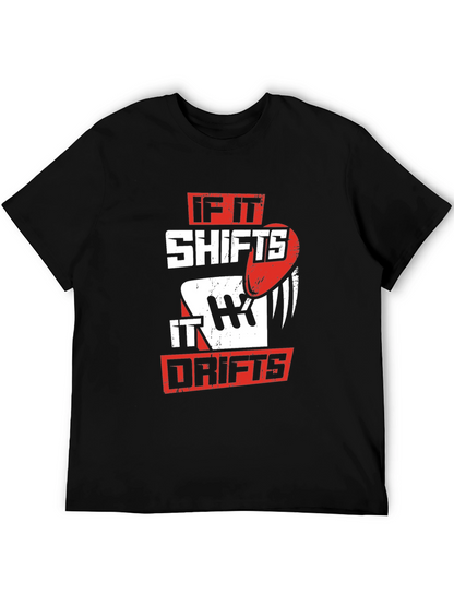 If It Shifts It Drifts Graphic Tee - Black