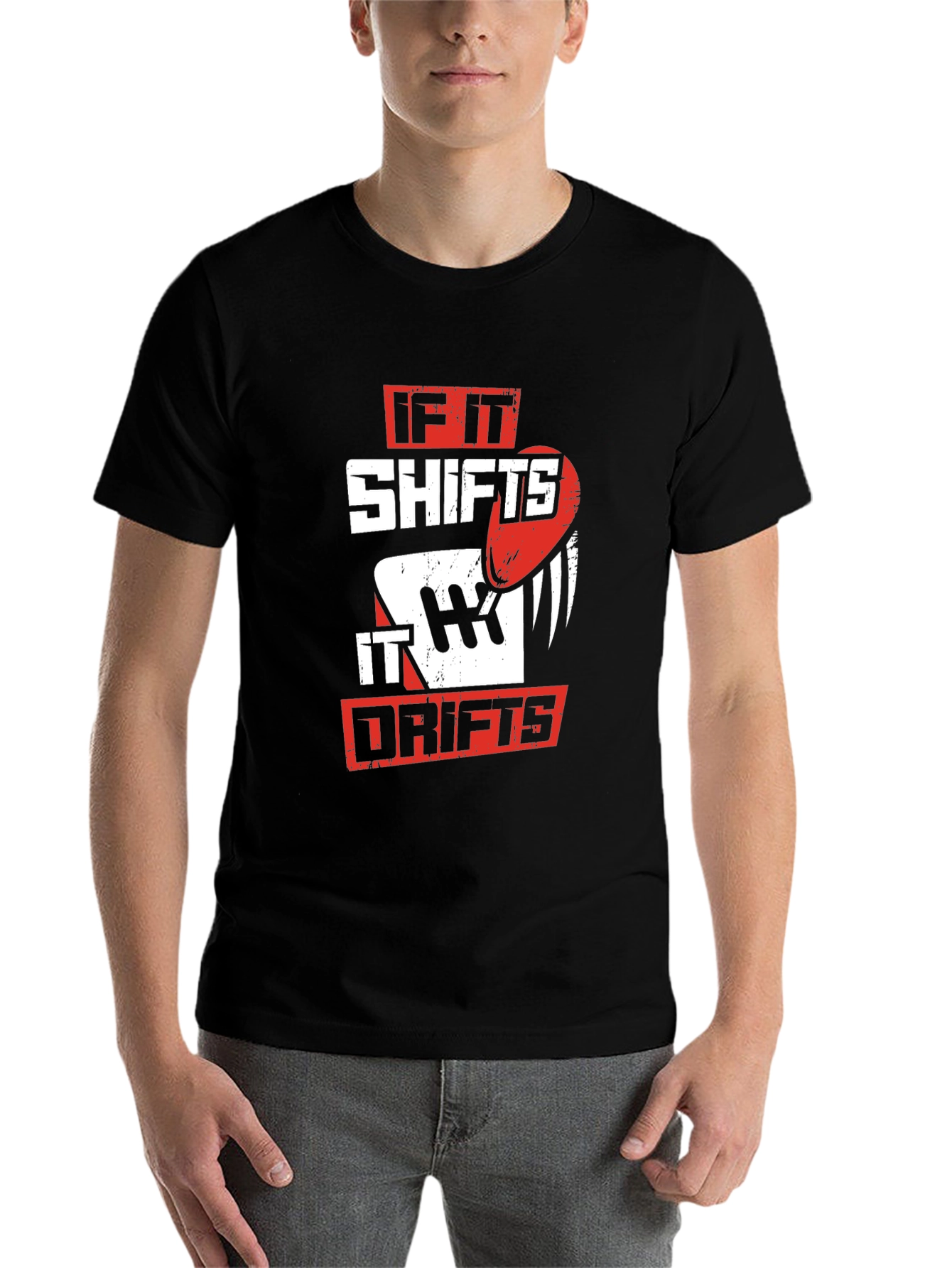 If It Shifts It Drifts Graphic Tee - Black