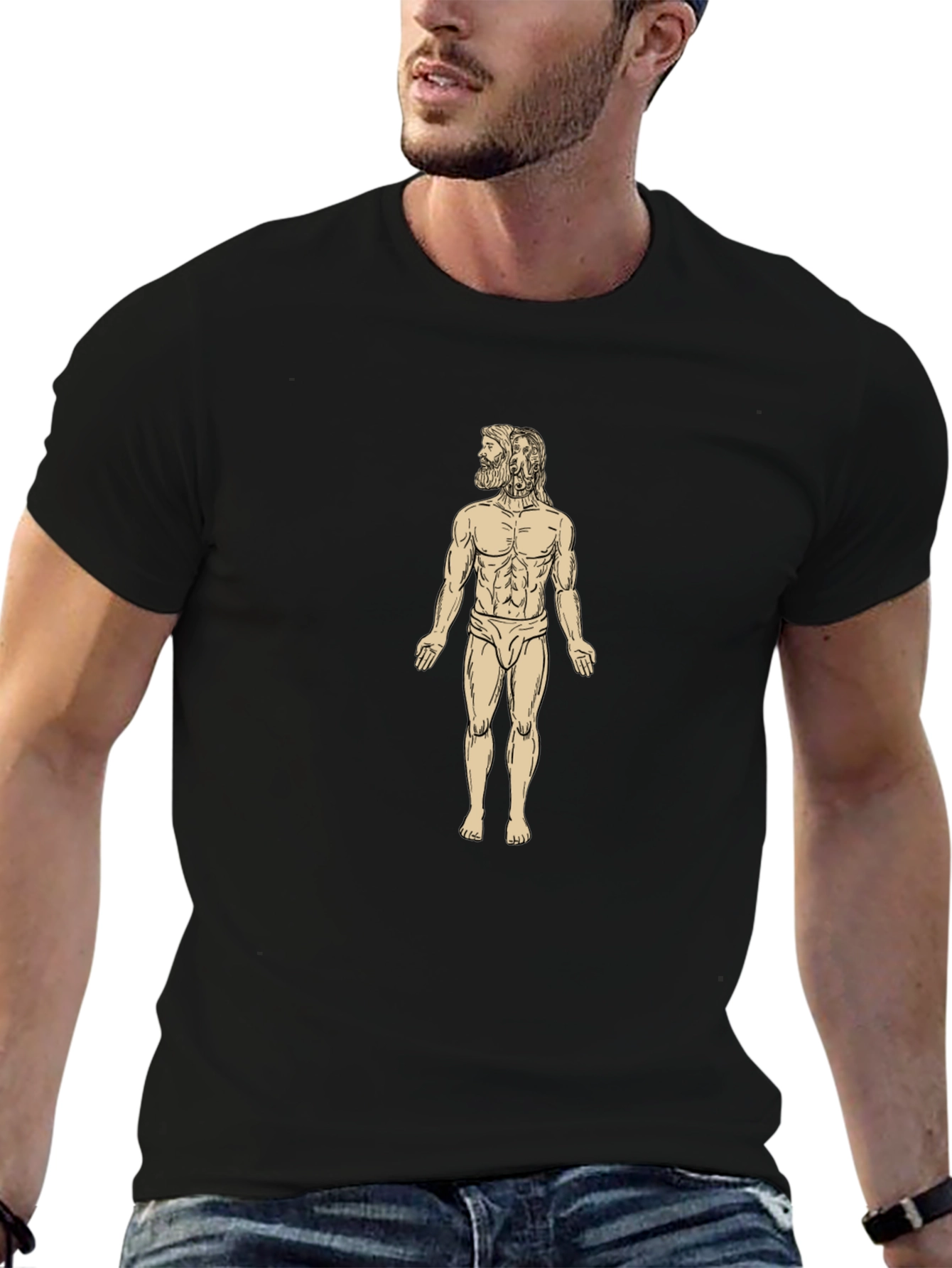 Anatomical Man Black T-Shirt