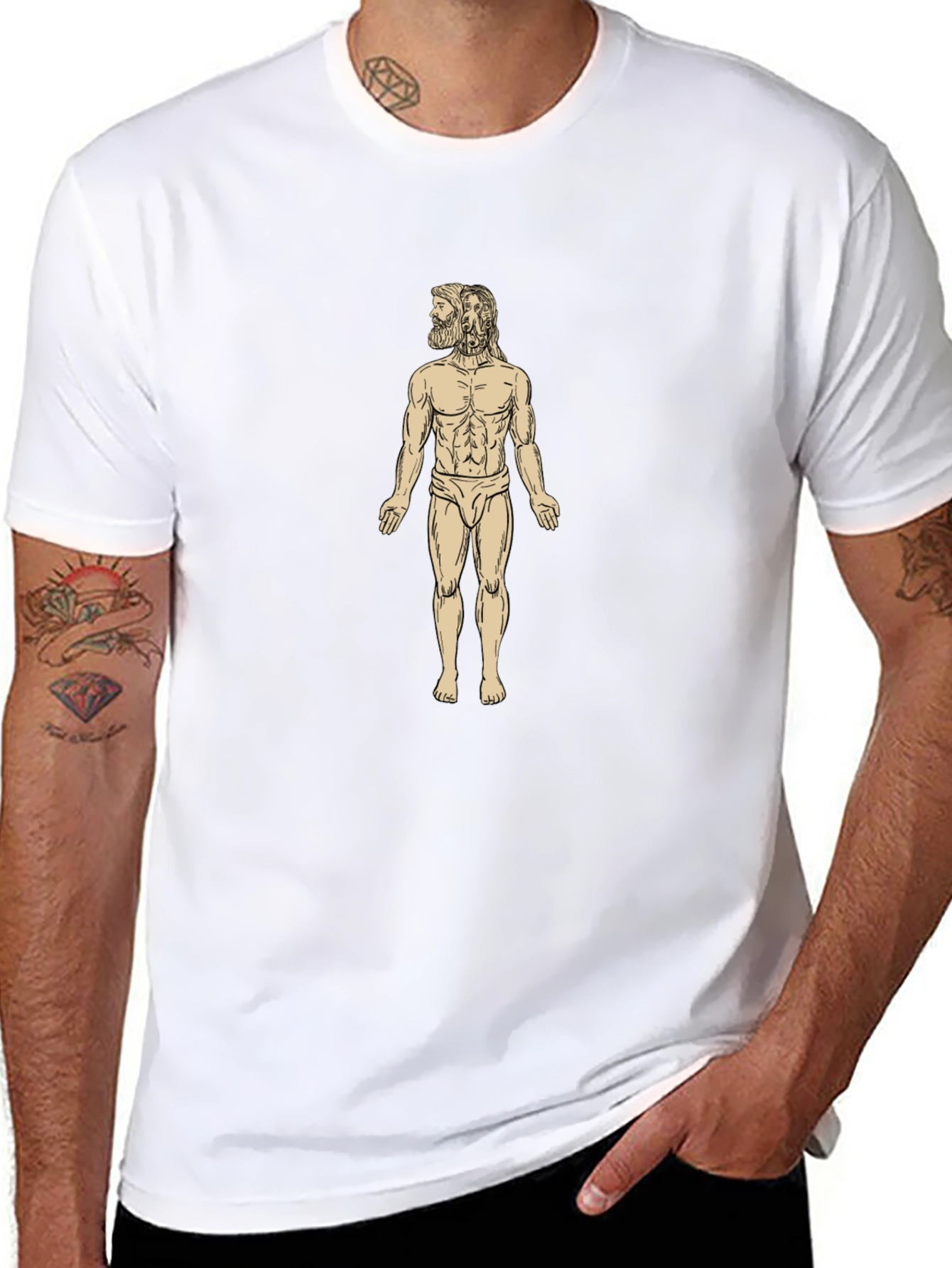 Anatomical Man Black T-Shirt