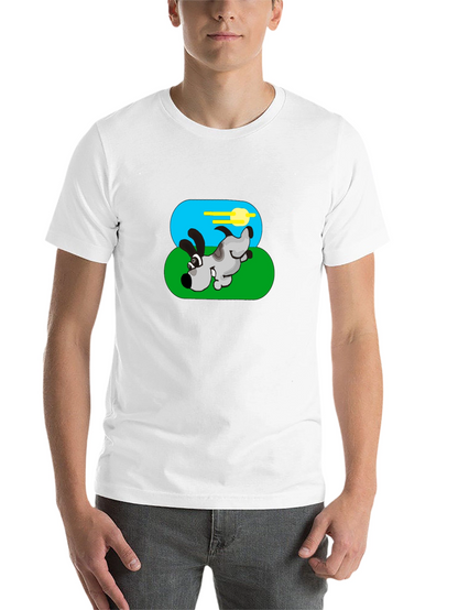 Cartoon Dog Graphic Black Tee