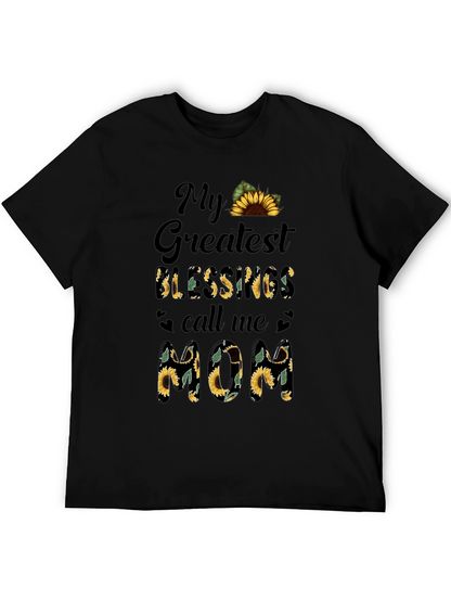 Sunflower Mom T-Shirt - My Greatest Blessings