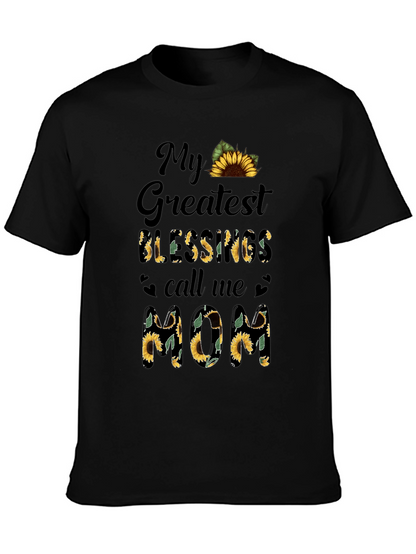 Sunflower Mom T-Shirt - My Greatest Blessings