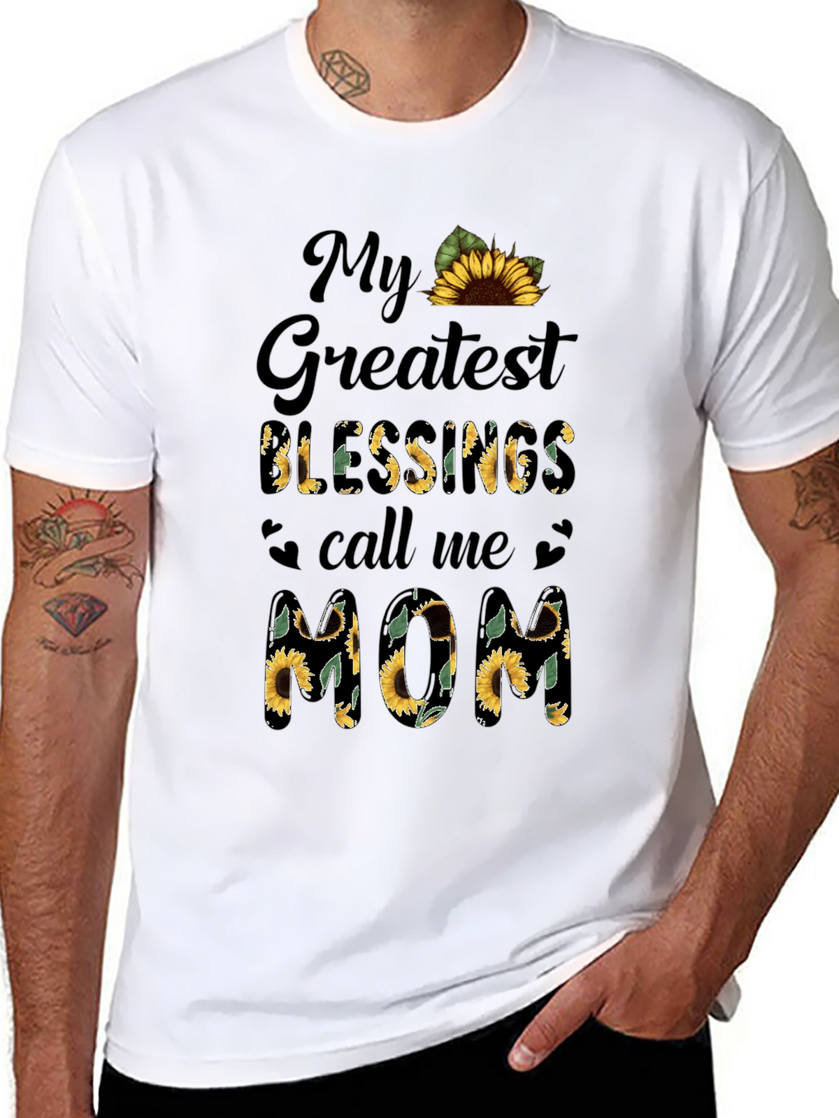 Sunflower Mom T-Shirt - My Greatest Blessings