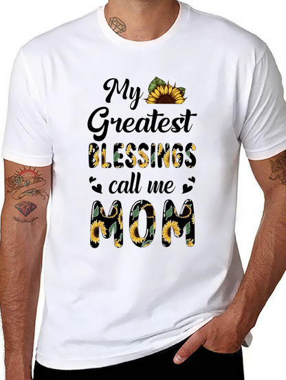 Sunflower Mom T-Shirt - My Greatest Blessings