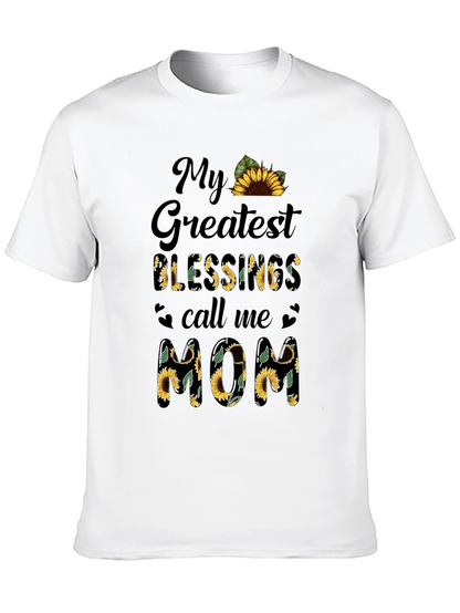 Sunflower Mom T-Shirt - My Greatest Blessings