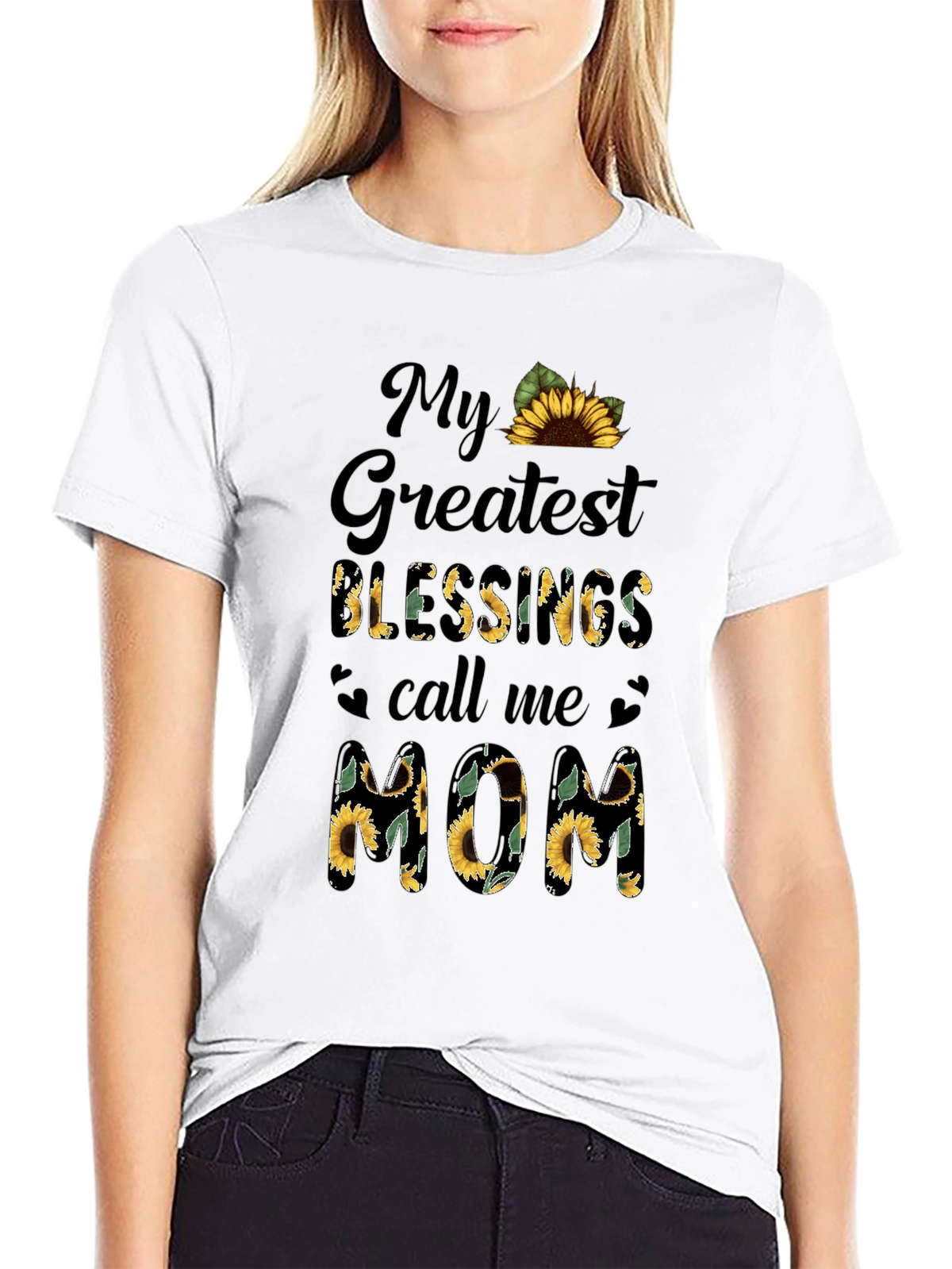 Sunflower Mom T-Shirt - My Greatest Blessings