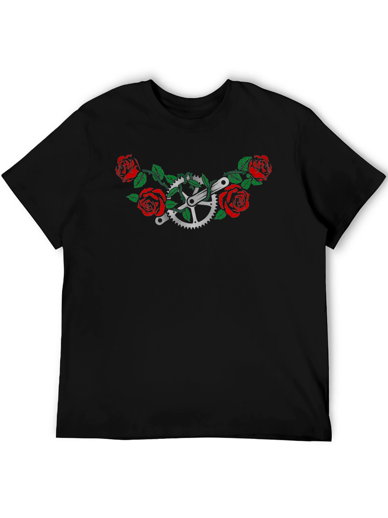 Rose Bike T-Shirt - Floral Cycling Graphic Tee