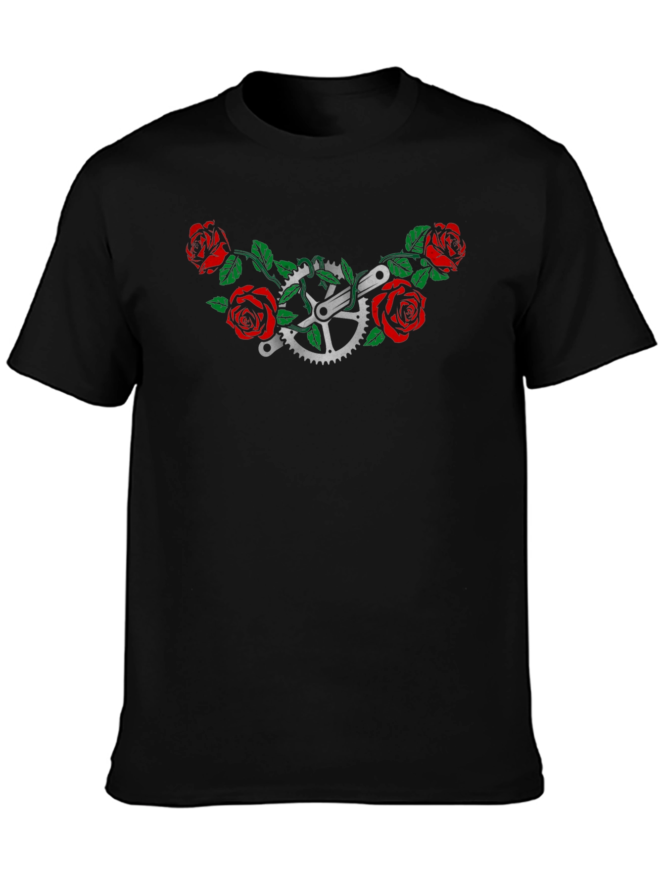 Rose Bike T-Shirt - Floral Cycling Graphic Tee