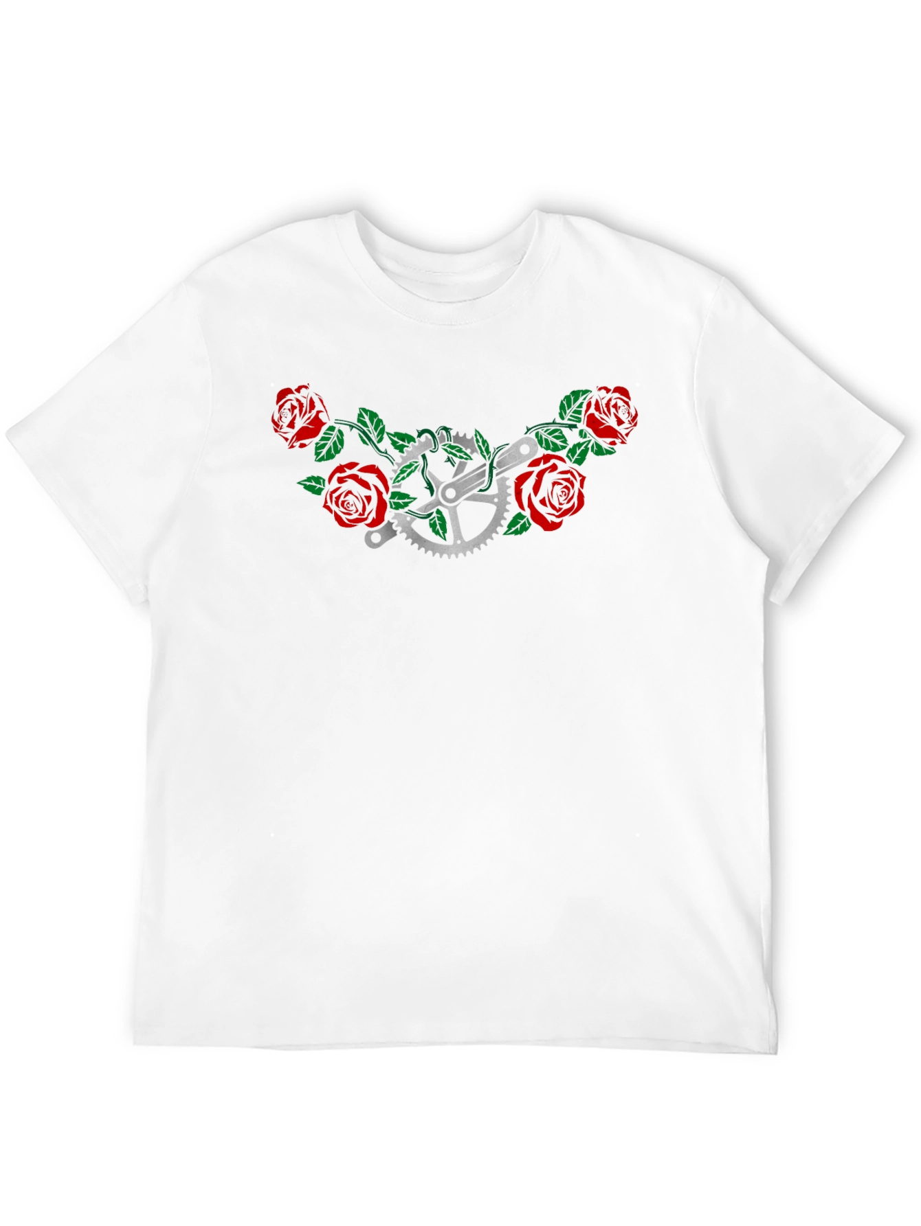 Rose Bike T-Shirt - Floral Cycling Graphic Tee