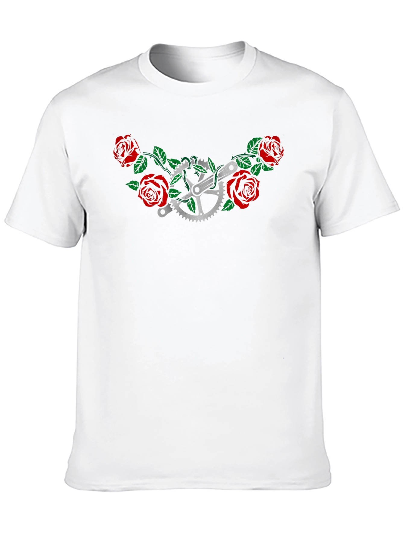 Rose Bike T-Shirt - Floral Cycling Graphic Tee