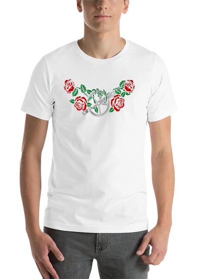 Rose Bike T-Shirt - Floral Cycling Graphic Tee