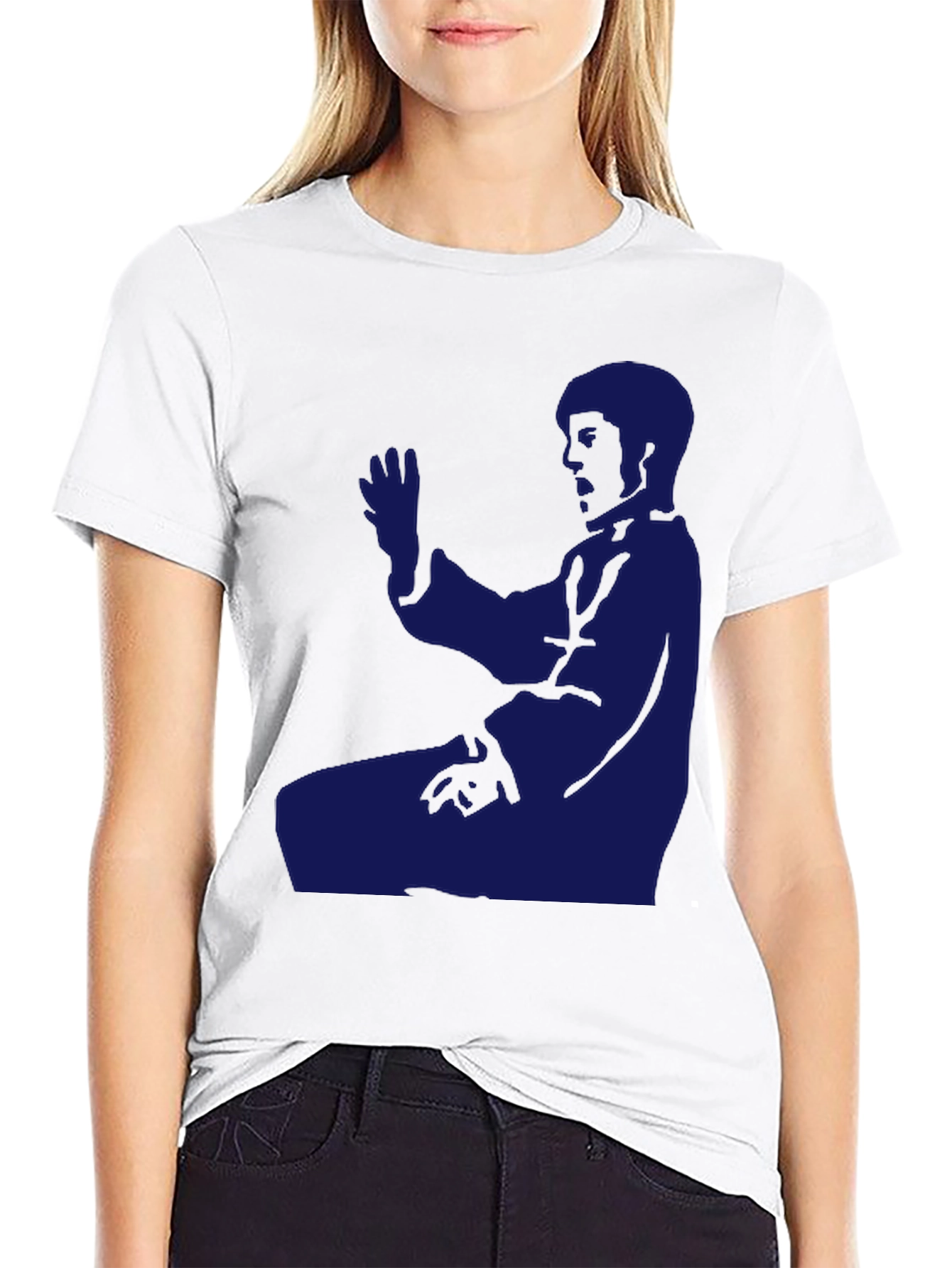 Martial Arts Silhouette T-Shirt - Black