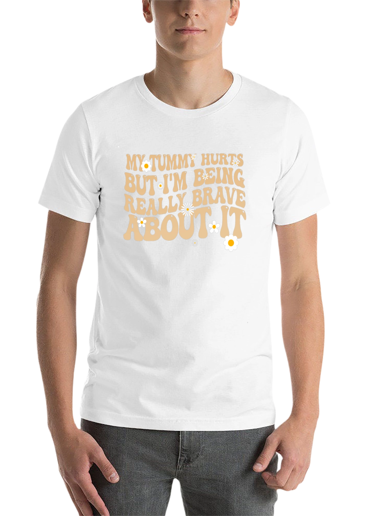 Funny Tummy Hurts Brave Graphic Tee