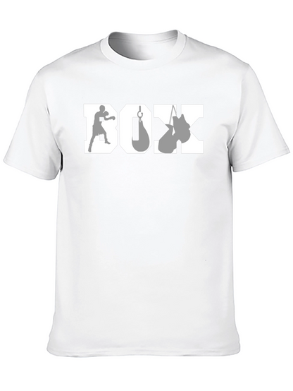 Boxing Graphic Tee - Black Cotton Boxer T-Shirt