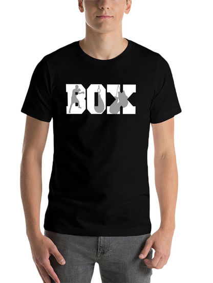 Boxing Graphic Tee - Black Cotton Boxer T-Shirt