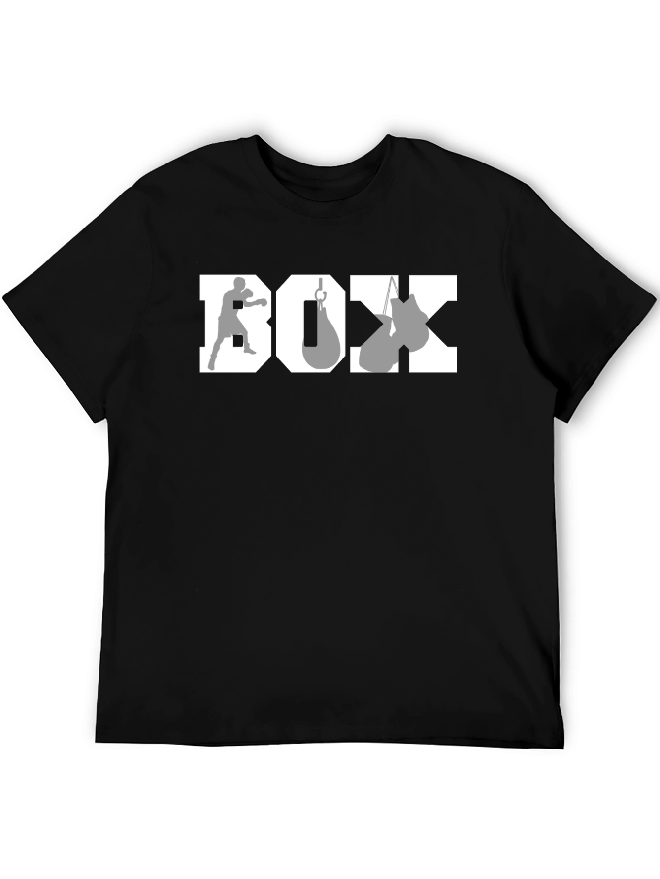 Boxing Graphic Tee - Black Cotton Boxer T-Shirt