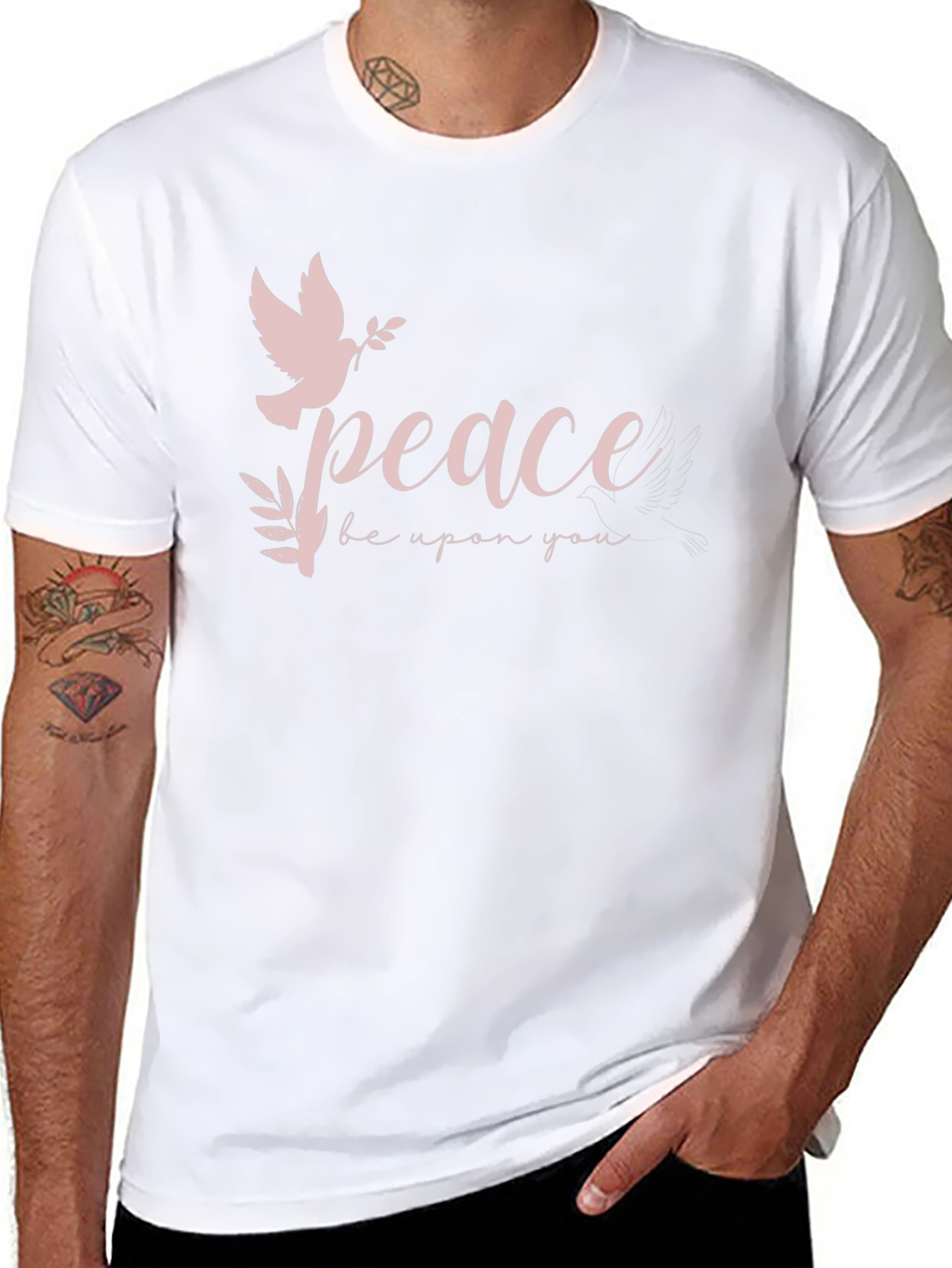Peace Dove Graphic Black T-Shirt