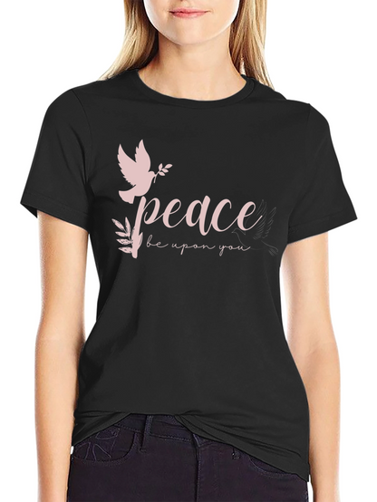 Peace Dove Graphic Black T-Shirt