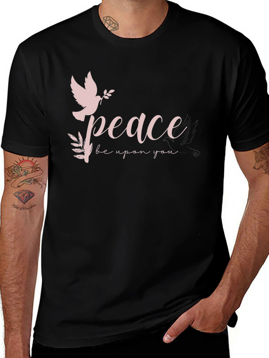 Peace Dove Graphic Black T-Shirt
