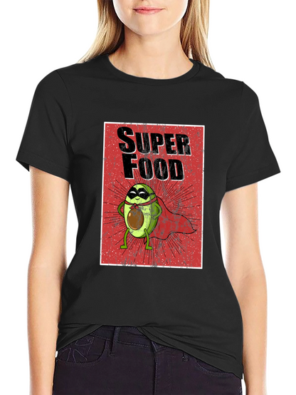 Superfood Avocado Superhero T-Shirt - Fun Graphic Tee