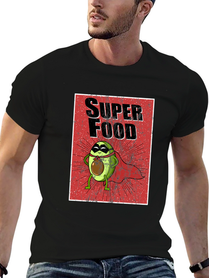 Superfood Avocado Superhero T-Shirt - Fun Graphic Tee