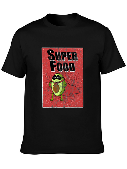 Superfood Avocado Superhero T-Shirt - Fun Graphic Tee