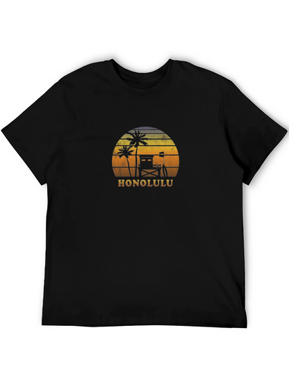 Honolulu Retro Sunset T-Shirt